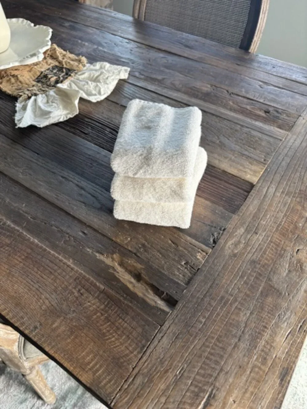 NEW (3) Restoration Hardware 100% Turkish Cotton white wash cloths - SALE!